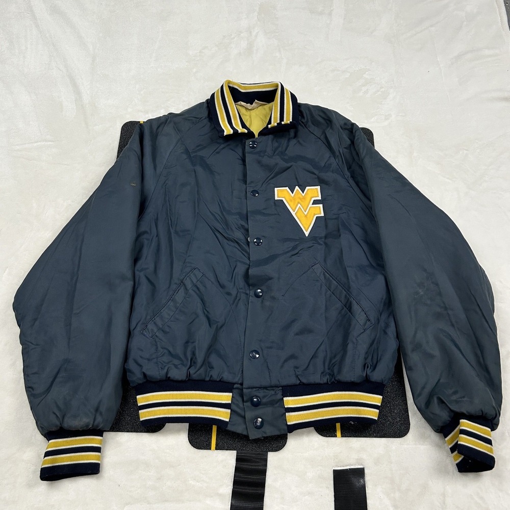 Don Alleson Athletic Varsity Jacket Men M Blue West Virginia Mountaineers VTG